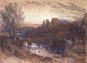 Samuel Palmer A Towered City or The Haunted Stream Sweden oil painting artist